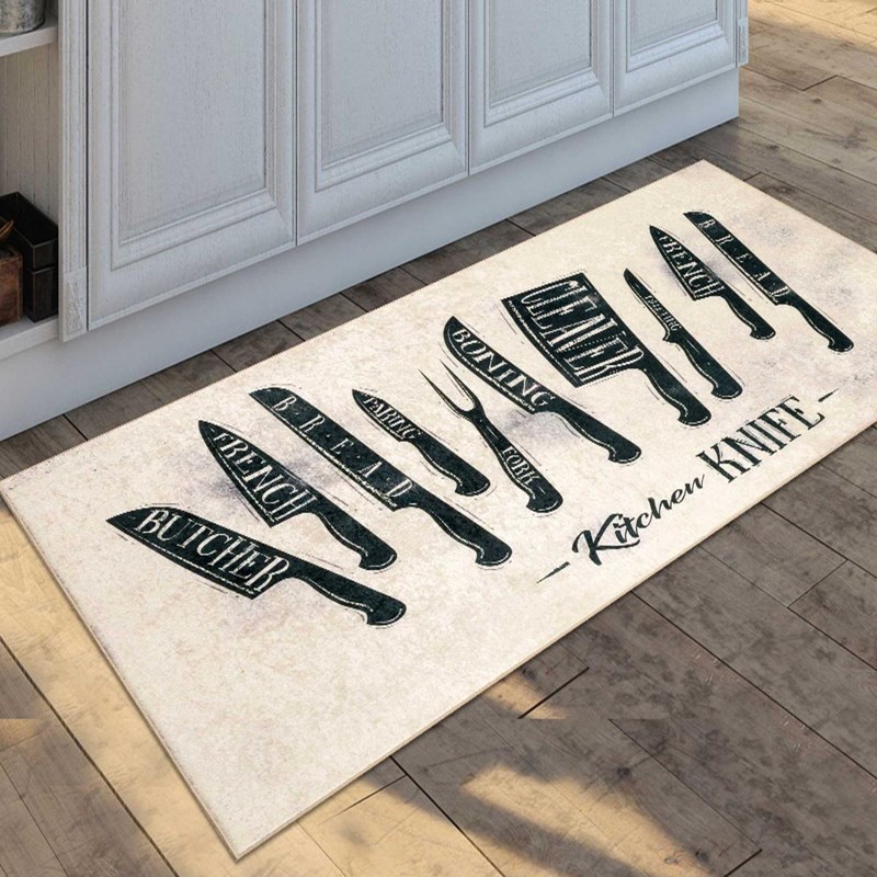 Un Amour de Tapis - Tapis de cuisine 80x150 blanc