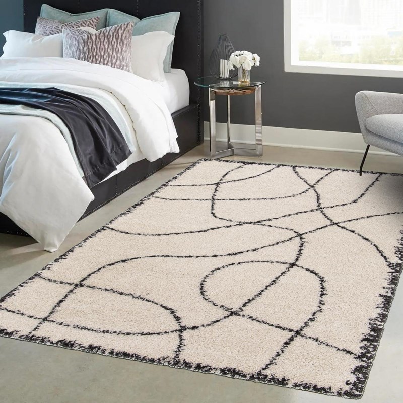 Un Amour de Tapis - Tapis shaggy 160x230 crème
