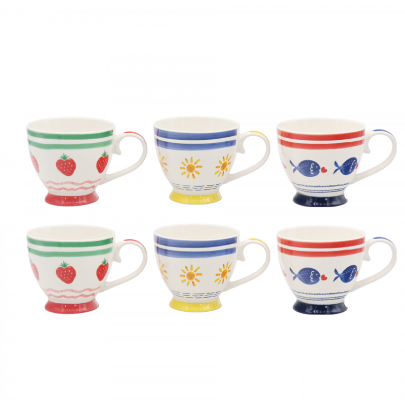 Ard'time - Lot de 6 tasses avec pied
