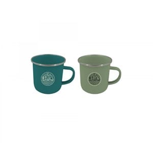 Lot de 2 mugs en émail, glamping