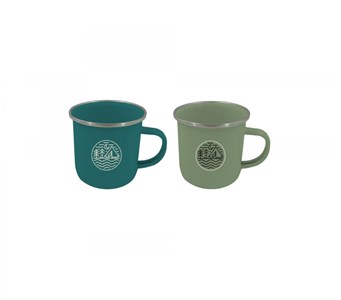 Lot de 2 mugs en émail, glamping