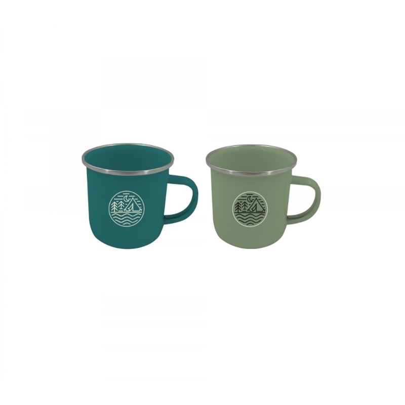 Ard'time - Lot de 2 mugs en émail, glamping