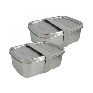 Lot de 2 lunch box en inox, glamping