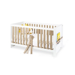 Lit bébé évolutif lova 140x70 blanc