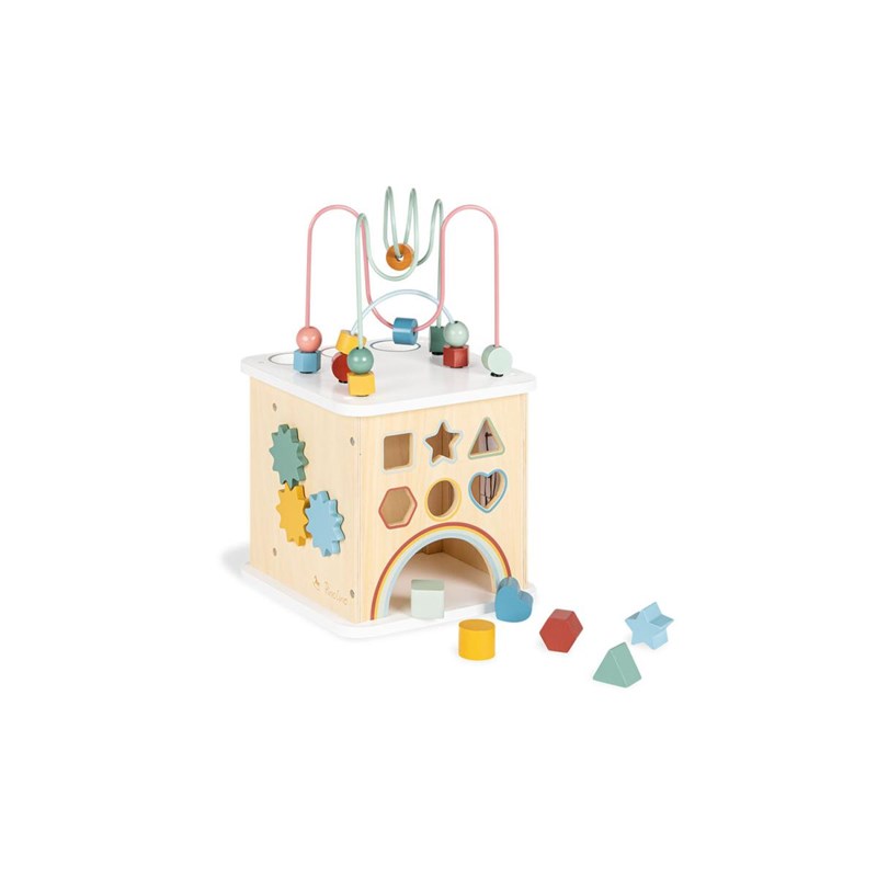 Cube d'activités en bois sanna