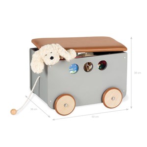 Coffre à roulettes jim gris