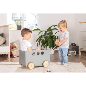 Coffre à roulettes jim gris