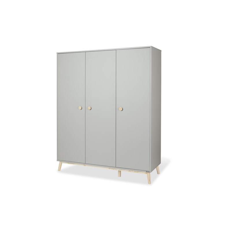Grande armoire dusk 3 portes grise