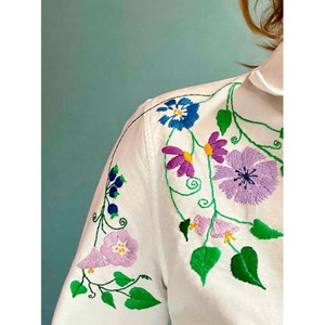 Fleurs mauve, super big kit de broderie