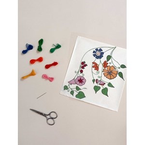 Fleurs, super big kit de broderie