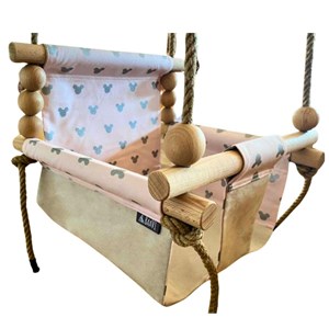 Baavi balancoire souris roses