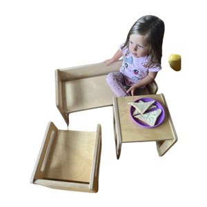 Fauteuil en bois 2 en 1 pour enfant