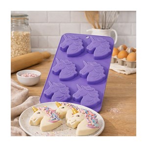 6 mini moules forme licorne, happy cake
