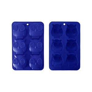 6 mini moules en forme hibou, happy cake