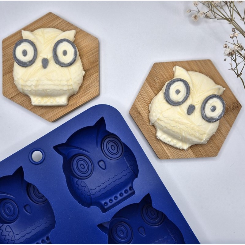 Ard'time - 6 mini moules en forme hibou, happy cake