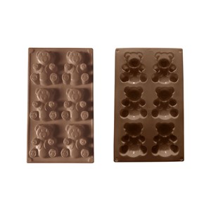 6 mini moules en forme ours, happy cake