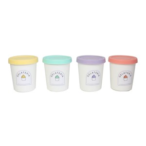 Set de 4 pots à glace réutilisables 220 ml, gelateria