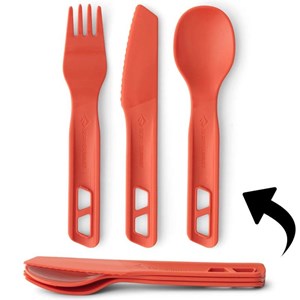 Kit de couverts sea to summit passage cutlery set orange