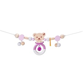 Chaîne pour poussette ours steiff rose