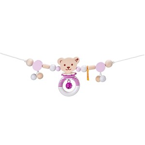 Chaîne pour poussette ours steiff rose