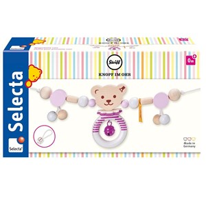 Chaîne pour poussette ours steiff rose