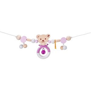 Chaîne pour poussette ours steiff rose