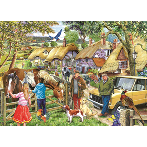 Chevaux et chiens big 500pc puzzle