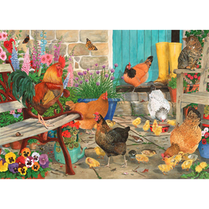 Poule picorée 1000pc puzzle