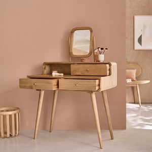 Coiffeuse en mindi massif 90 cm