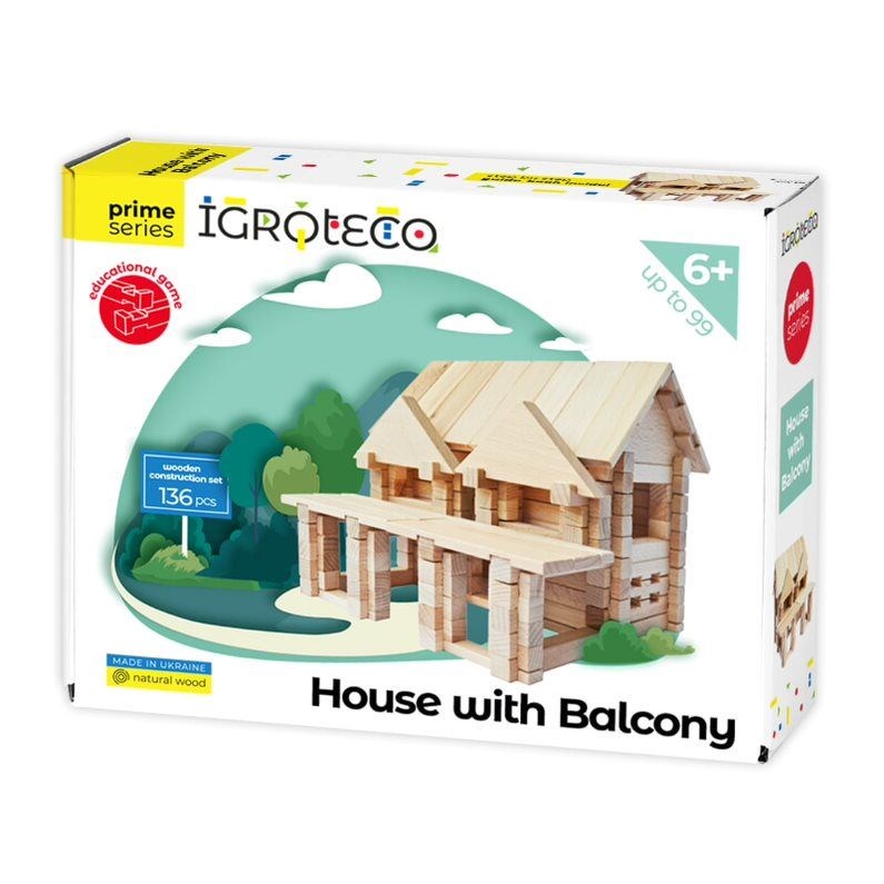 IGROTECO - Maison avec balcon 136 pièces en bois
