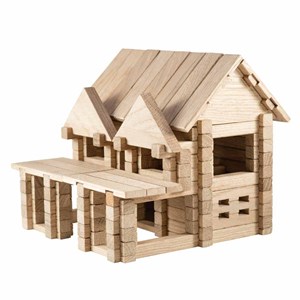 Maison avec balcon 136 pièces en bois