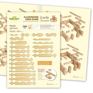 Château 294 pcs jeu de construction bois