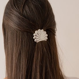 Barrette coquillage argent pince cheveux