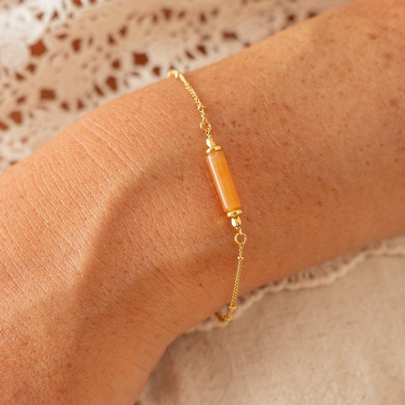 Bracelet doré talisman - aventurine