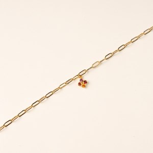 Bracelet doré losange cristaux sunset