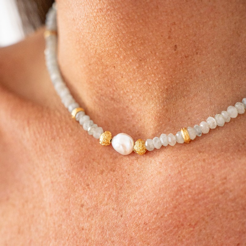 Collier ras de cou aiguemarine confiance