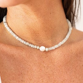 Collier ras de cou aiguemarine confiance