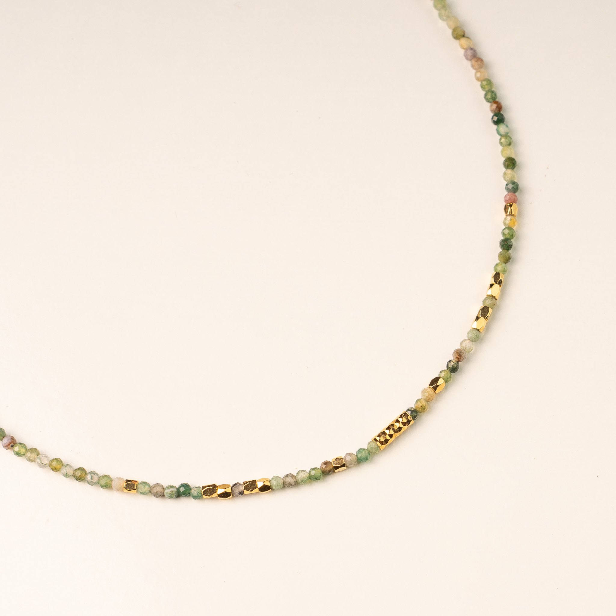 Collier Ras De Cou Et Bracelet En Agate - Set De Bijoux En Pierre Naturelle - OCCASION