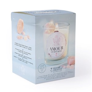 Kit diy bougie diy quartz rose amour