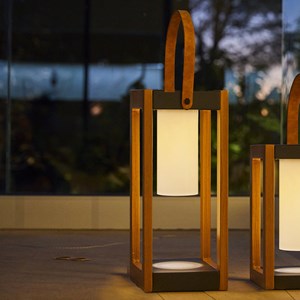 Lanterne solaire rechargeable marron seraphina