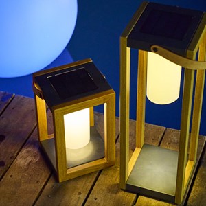 Lanterne solaire bois seraphina