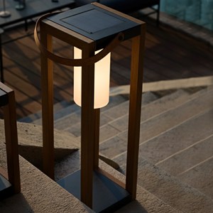 Lanterne solaire rechargeable marron seraphina