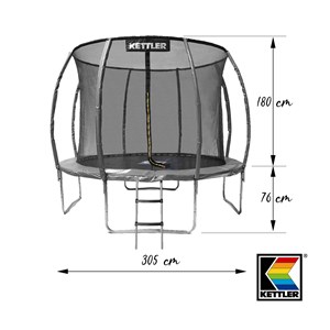 Trampoline outdoor jump 305 cm