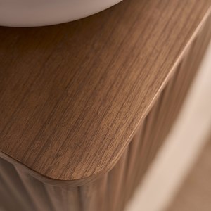 Lave main suspendu en mindi massif 40 cm