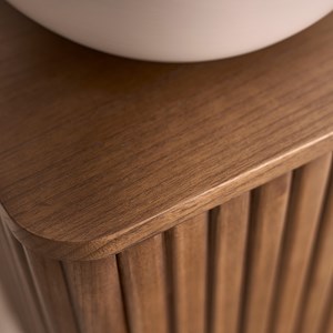 Lave main suspendu en mindi massif 40 cm