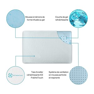 Oreiller ice au gel rafraîchissant