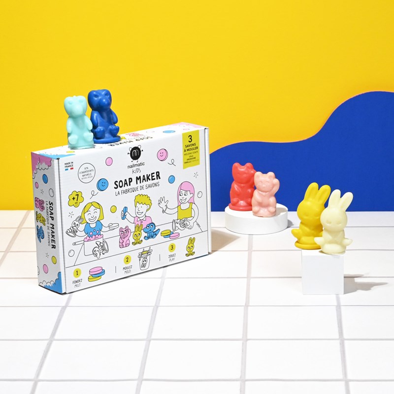 Nailmatic - Kit 3 savons diy : lapin, chat, croco