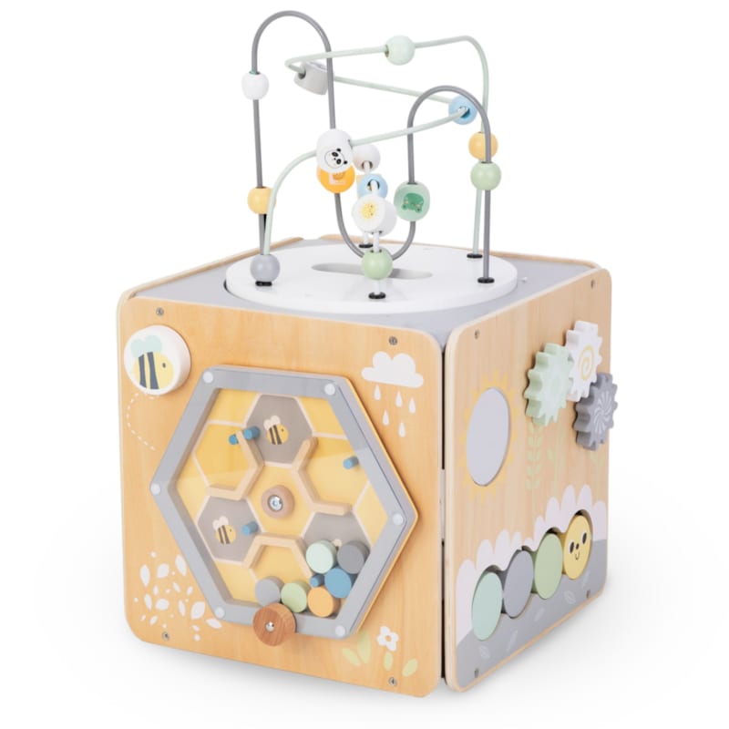 Cube d'activité bois jeux d'éveil bébé (Mamabrum) - Image 3