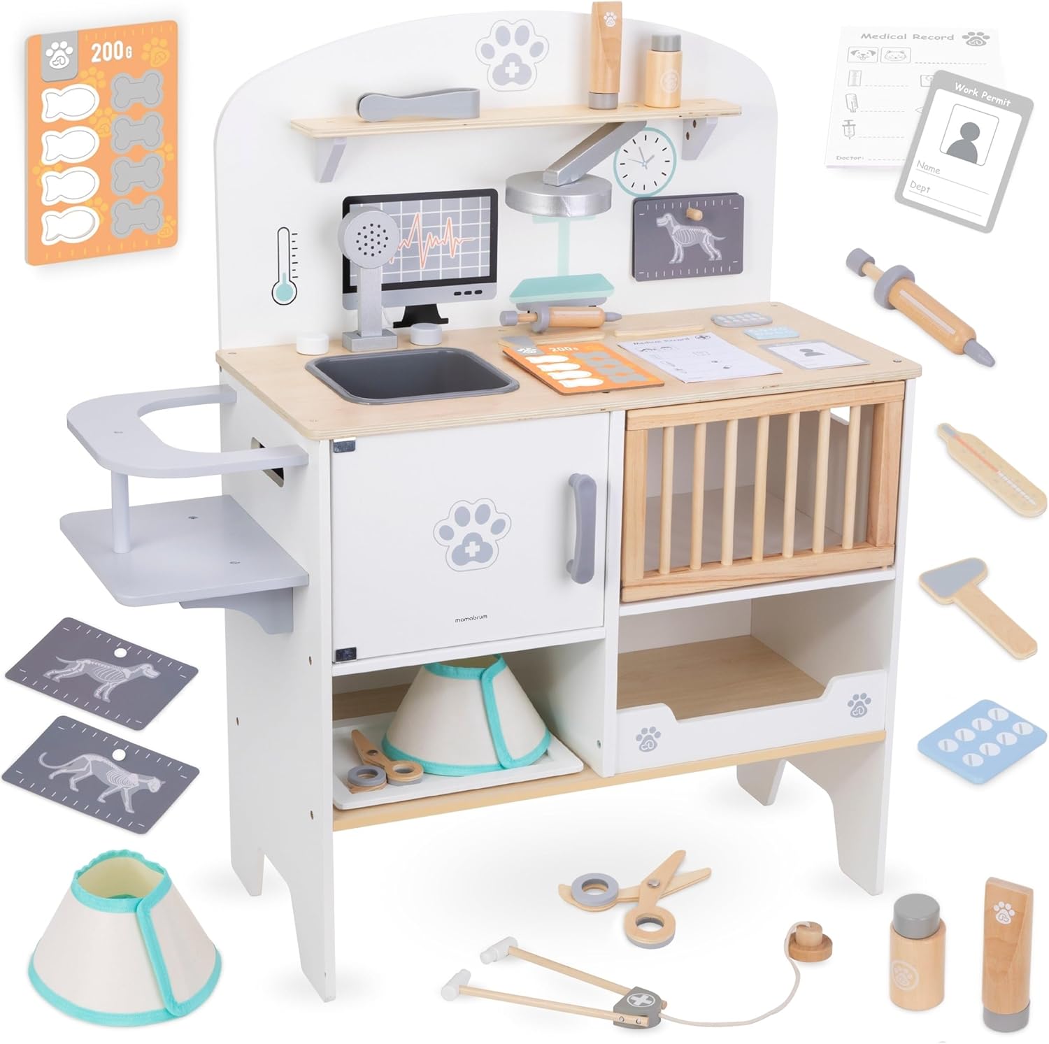 Kit Docteur Jouet 26 Pièces Avec Chariot – Stéthoscope Sonore, Pour Enfants 3 Ans+, Garçons Et Filles Chariot Médical Jouet
