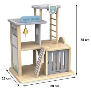 Poste de police bois, jeux d'imitation